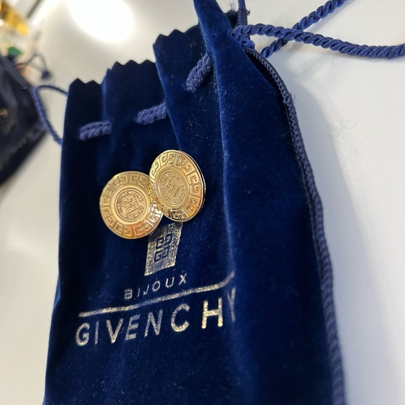 Givenchy vintage logo rare pierced earrings - Picture 6 of 11